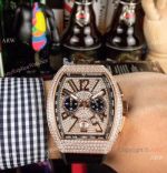 Franck Muller Vanguard Replica Wristwatch Rose Gold Diamond Chronograph Dial